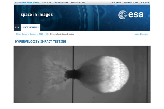 Space in images: hypervelocity impact testing on Space FML