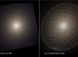 NASA's Hubble Space Telescope and Keck Observatory Capture 3D View of Massive Galaxy