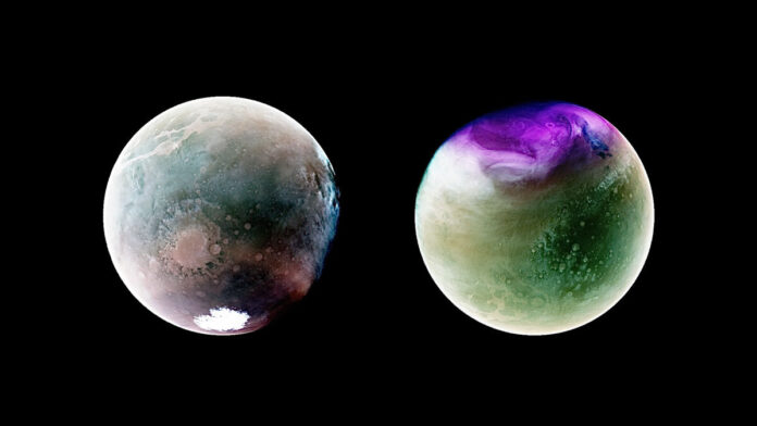 NASA's MAVEN Spacecraft Amazes with Ultraviolet Images of Mars – NASA's Mars Exploration Mission NASA's MAVEN Spacecraft Amazes with Ultraviolet Images of Mars – NASA's Mars Exploration Mission