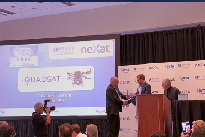 Quadsat wins World Teleport Association’s Teleport Technology of the Year Award - Quadsat Quadsat wins World Teleport Association’s Teleport Technology of the Year Award - Quadsat