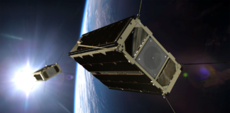 A fall of CubeSats