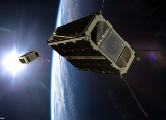 A fall of CubeSats