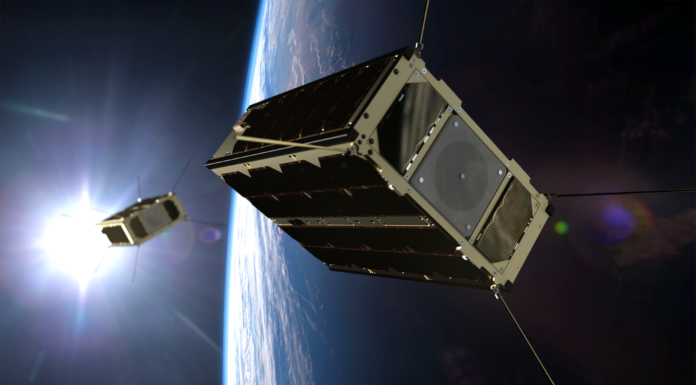 A fall of CubeSats