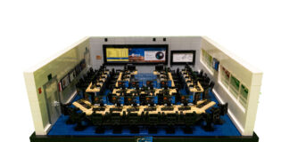 Space design chamber made in LEGO